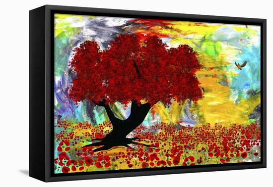 Red tree-Ata Alishahi-Framed Premier Image Canvas