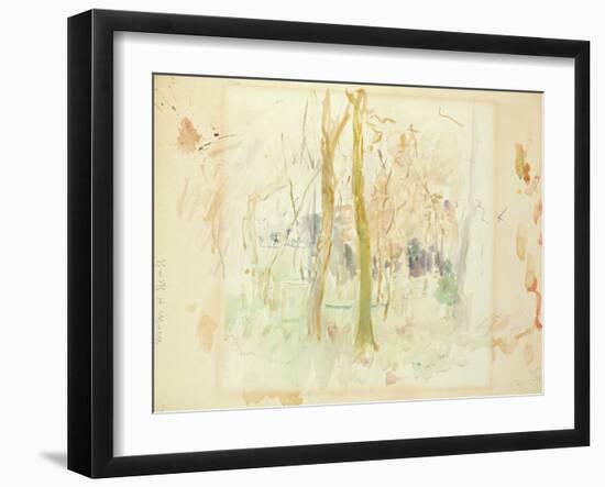 Red Trees, 1885 (W/C on Paper)-Berthe Morisot-Framed Giclee Print
