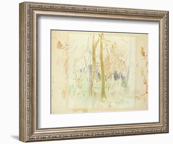 Red Trees, 1885 (W/C on Paper)-Berthe Morisot-Framed Premium Giclee Print