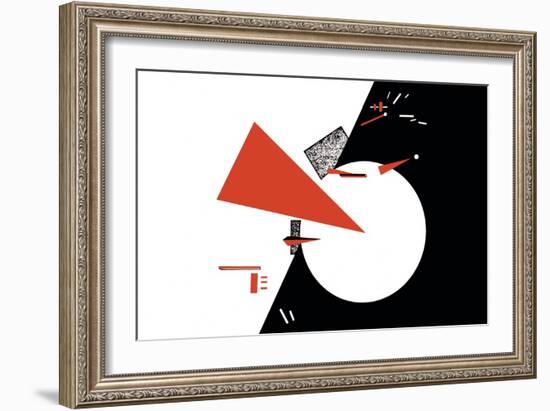 Red Triangles-Lazar Lisitsky-Framed Art Print