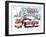 Red Truck Christmas-Old Red Truck-Framed Giclee Print