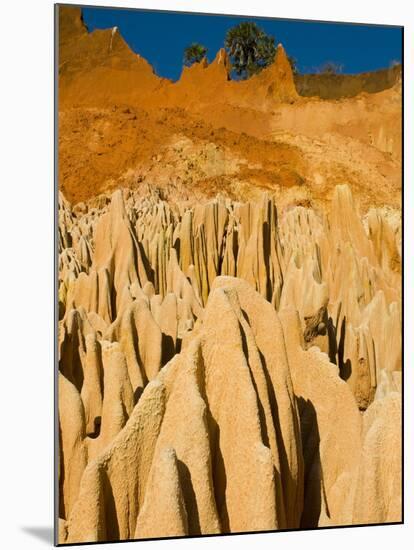 Red Tsingys, Strange Looking Sandstone Formations, Near Diego Suare (Antsiranana), Madagascar-Michael Runkel-Mounted Photographic Print