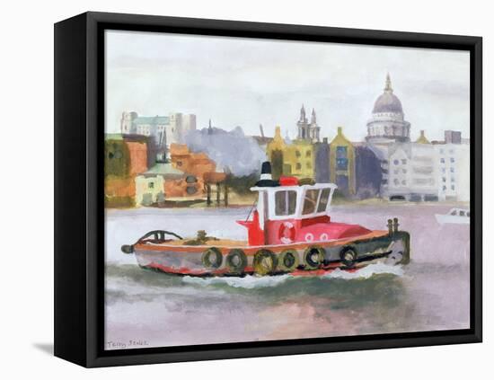 Red Tug passing St. Pauls, 1996-Terry Scales-Framed Premier Image Canvas