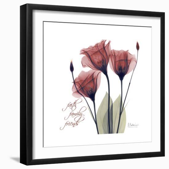 Red Tulip Faith-Albert Koetsier-Framed Premium Giclee Print