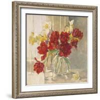 Red Tulips and Daffodils-Valeriy Chuikov-Framed Giclee Print