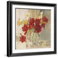 Red Tulips and Daffodils-Valeriy Chuikov-Framed Giclee Print