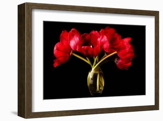 Red Tulips in a Glass Vase-Christine Zalewski-Framed Art Print