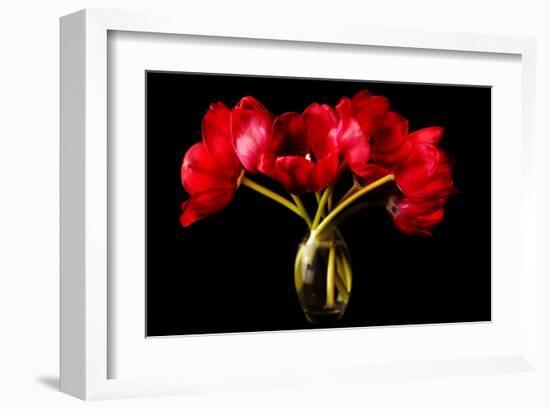 Red Tulips in a Glass Vase-Christine Zalewski-Framed Art Print