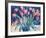 Red Tulips on Blue, 1930-Christian Rohlfs-Framed Art Print