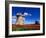 Red Tulips Surround a Traditional Windmill in Gauja National Park, Latvia-Janis Miglavs-Framed Photographic Print