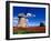 Red Tulips Surround a Traditional Windmill in Gauja National Park, Latvia-Janis Miglavs-Framed Photographic Print