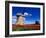 Red Tulips Surround a Traditional Windmill in Gauja National Park, Latvia-Janis Miglavs-Framed Photographic Print