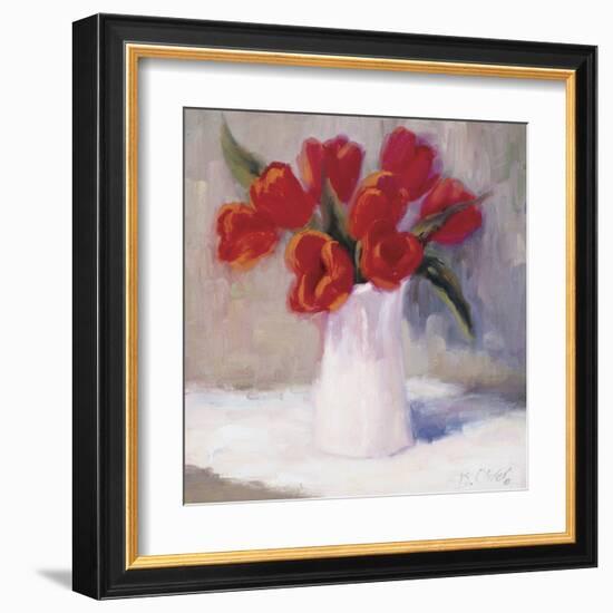 Red Tulips-B^ Oliver-Framed Art Print