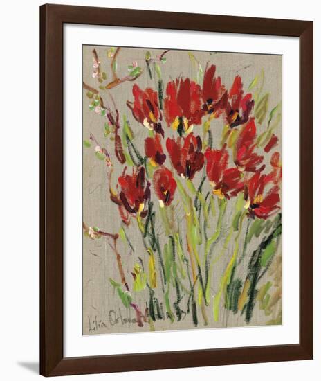 Red Tulips-Lilia Orlova Holmes-Framed Giclee Print