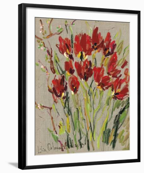 Red Tulips-Lilia Orlova Holmes-Framed Giclee Print