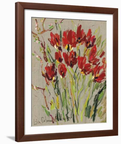 Red Tulips-Lilia Orlova Holmes-Framed Giclee Print