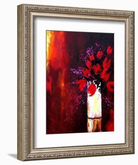 Red tulips-Pol Ledent-Framed Art Print