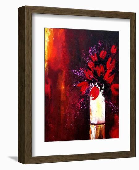 Red tulips-Pol Ledent-Framed Art Print