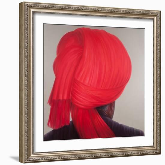 Red Turban, 2012-Lincoln Seligman-Framed Giclee Print