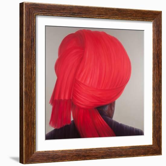 Red Turban, 2012-Lincoln Seligman-Framed Giclee Print