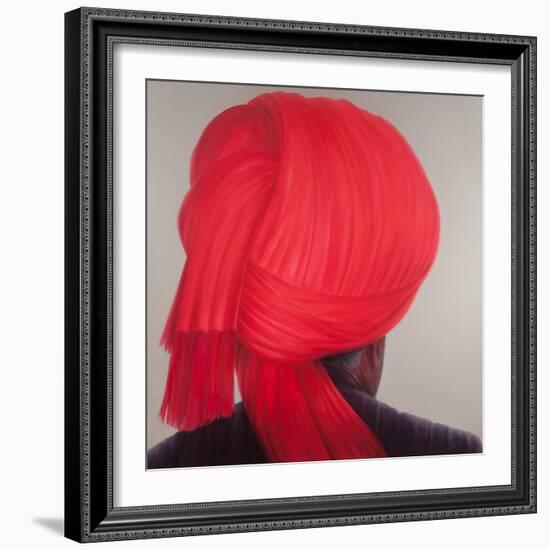 Red Turban, 2012-Lincoln Seligman-Framed Giclee Print