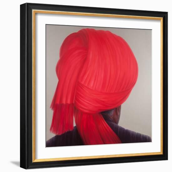 Red Turban, 2012-Lincoln Seligman-Framed Giclee Print