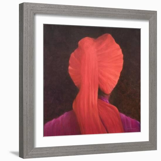 Red Turban in Shadow-Lincoln Seligman-Framed Giclee Print