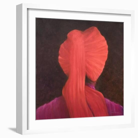 Red Turban in Shadow-Lincoln Seligman-Framed Giclee Print