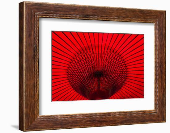 Red umbrella, Gifu, Japan-Keren Su-Framed Photographic Print