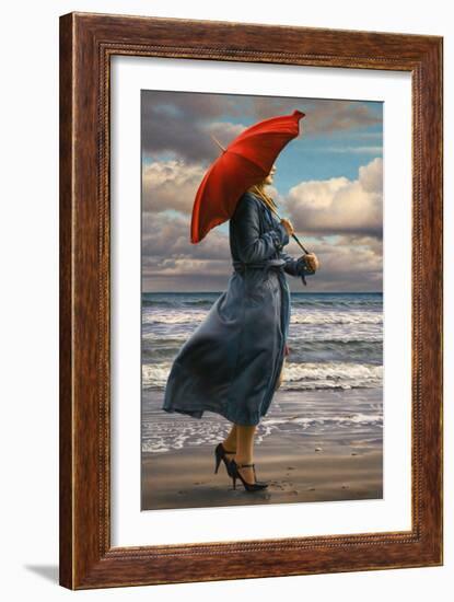 Red Umbrella-Paul Kelley-Framed Art Print