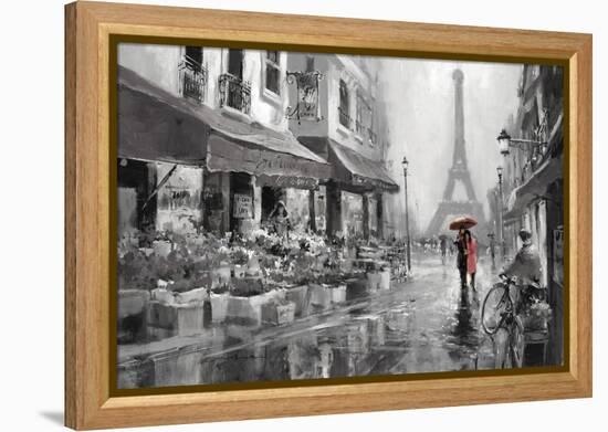 Red Umbrella-Brent Heighton-Framed Stretched Canvas