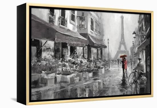 Red Umbrella-Brent Heighton-Framed Stretched Canvas