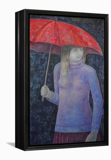 Red Umbrella-Ruth Addinall-Framed Premier Image Canvas