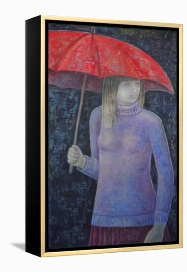 Red Umbrella-Ruth Addinall-Framed Premier Image Canvas