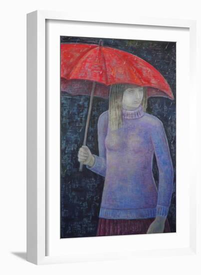 Red Umbrella-Ruth Addinall-Framed Giclee Print
