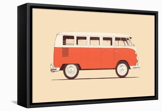 Red Van, 2023 (Digital)-Florent Bodart-Framed Premier Image Canvas