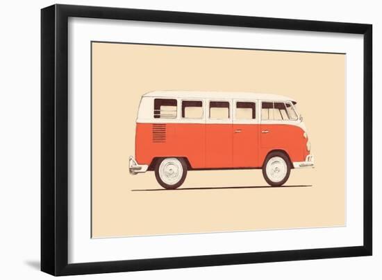 Red Van, 2023 (Digital)-Florent Bodart-Framed Giclee Print