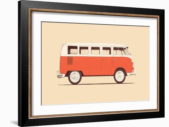 Red Van, 2023 (Digital)-Florent Bodart-Framed Giclee Print