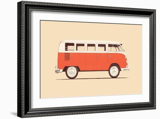 Red Van, 2023 (Digital)-Florent Bodart-Framed Giclee Print