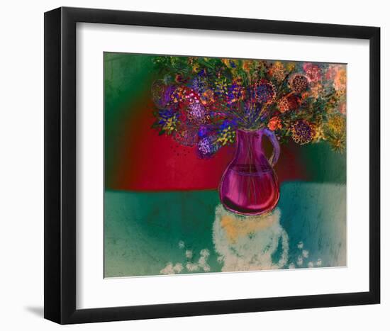 Red Vase-Claire Westwood-Framed Art Print