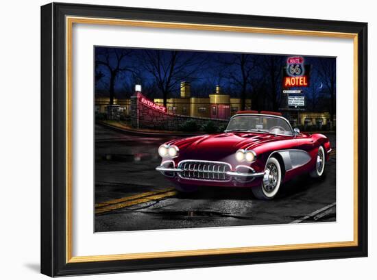 Red Vette-Helen Flint-Framed Premium Giclee Print