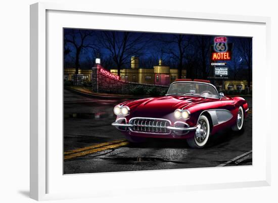 Red Vette-Helen Flint-Framed Art Print