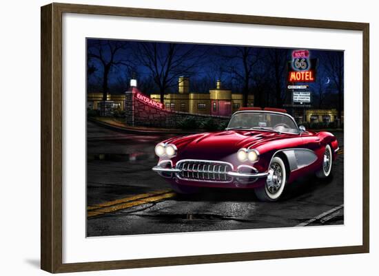 Red Vette-Helen Flint-Framed Art Print