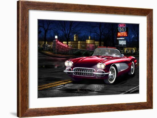 Red Vette-Helen Flint-Framed Art Print