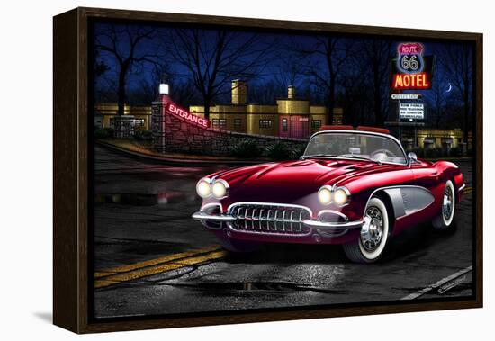 Red Vette-Helen Flint-Framed Stretched Canvas