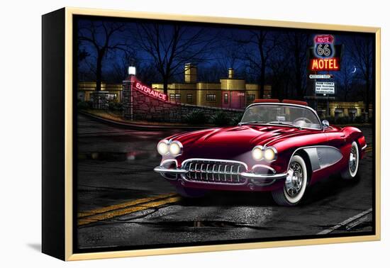 Red Vette-Helen Flint-Framed Stretched Canvas