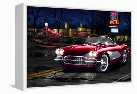 Red Vette-Helen Flint-Framed Stretched Canvas