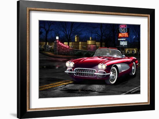 Red Vette-Helen Flint-Framed Art Print