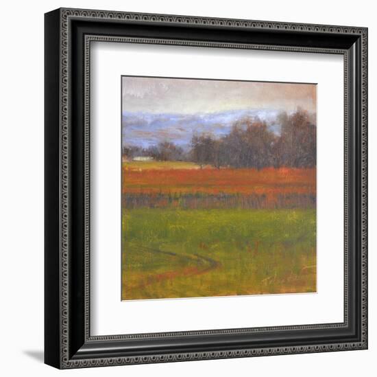 Red Vineyard Near The River I-Todd Telander-Framed Art Print