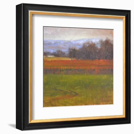 Red Vineyard Near The River I-Todd Telander-Framed Art Print